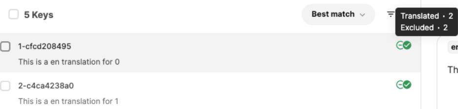 Excluded Key Indicator