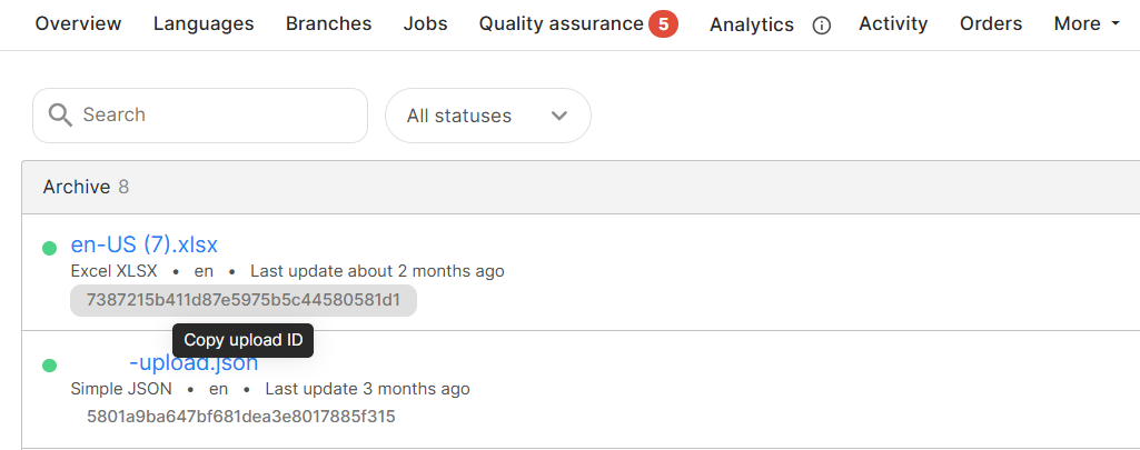 Identify Upload ID